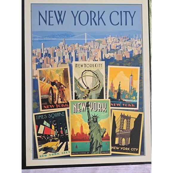 American Travel New York City Jigsaw Puzzle 1000 Piece 20×27 Inches 1993 NYC - Picture 7 of 9